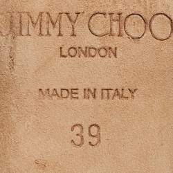 Pre Owned Jimmy Choo Black Patent Leather Tilly Slingback Pumps Size 39