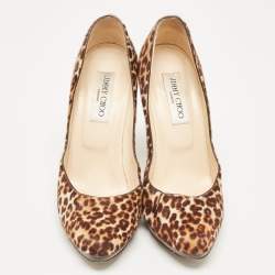 Jimmy Choo Brown Calf Hair Romy Pumps Size 38