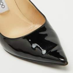Jimmy Choo Black Patent Leather Romy Pointed Toe Pumps Size 38