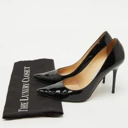Jimmy Choo Black Patent Leather Romy Pointed Toe Pumps Size 38