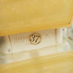 Pre Owned Jimmy Choo Metallic Suede Diamond Crystal Embellished Low Top Sneakers Size 37