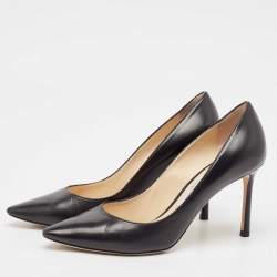 Jimmy Choo Black Leather Romy Pumps Size 37