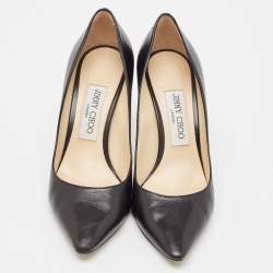 Jimmy Choo Black Leather Romy Pumps Size 37