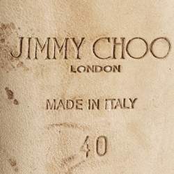 مملوكة مسبقًا Jimmy Choo Gold Leather Minny Ankle Strap Sandals Size 40