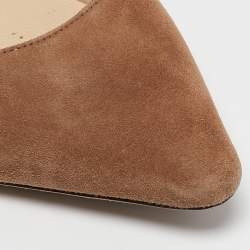 Jimmy Choo Brown Suede Romy Pointed Toe Pumps Size 35