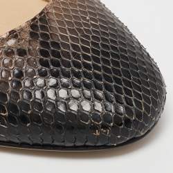 Jimmy Choo Two Tone Snakeskin Leather Ankle Strap Pumps Size 39
