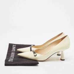 Pre Owned Jimmy Choo Cream Patent Leather Rosalie Pumps Size 36