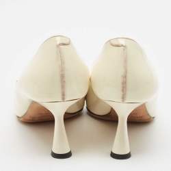 Pre Owned Jimmy Choo Cream Patent Leather Rosalie Pumps Size 36