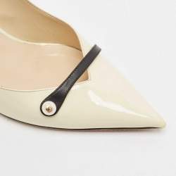 Pre Owned Jimmy Choo Cream Patent Leather Rosalie Pumps Size 36