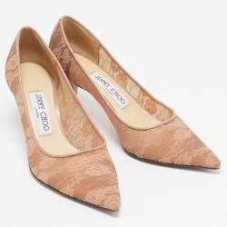 Jimmy Choo Pink Lace and Mesh Love Pumps Size 36