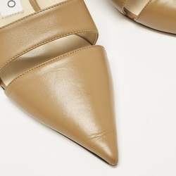 Jimmy Choo Brown Leather Zalea Mules Size 37