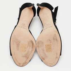 مملوكة مسبقًا Jimmy Choo Black Suede Emily Sandals Size 37.5