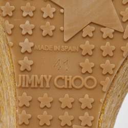 Jimmy Choo Yellow Python Leather Prima Platform Wedge Sandals Size 41
