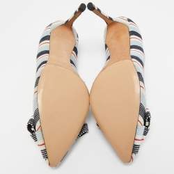 Pre Owned Jimmy Choo Multicolor Canvas Tegan 85 Pumps Size 39