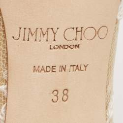 مملوكة مسبقًا Jimmy Choo Ivory Floral Lace Romy Pumps Size 38