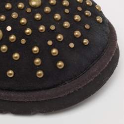 Jimmy Choo x Uggs Black Studded Suede Mandah Boots Size 39
