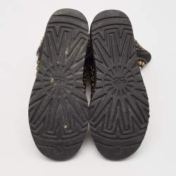 Jimmy Choo x Uggs Black Studded Suede Mandah Boots Size 39