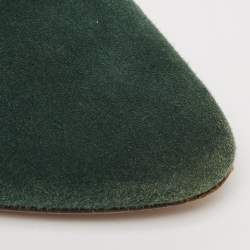 Pre Owned Jimmy Choo Dark Green Velvet Romy Pumps Size 39