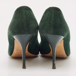 Pre Owned Jimmy Choo Dark Green Velvet Romy Pumps Size 39
