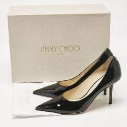 Jimmy Choo Black Patent Leather Love Pumps Size 37