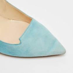 Jimmy Choo Blue Suede Avril Pumps Size 38.5