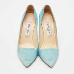 Jimmy Choo Blue Suede Avril Pumps Size 38.5