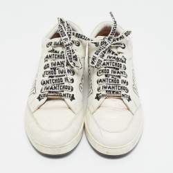 Jimmy Choo White Leather Miami Low Top Sneakers Size 37
