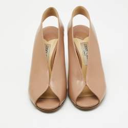 مملوكة مسبقًا Jimmy Choo Beige Leather Shar Slingback Pumps Size 39