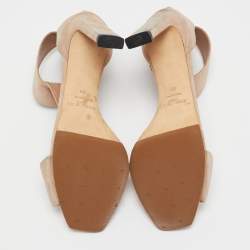 Jimmy Choo Beige Suede T Strap Sandals Size 39