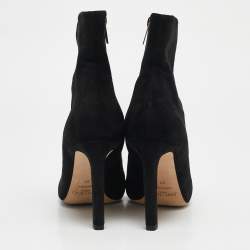 Jimmy Choo Black Suede Loretta Ankle Length Boots 37