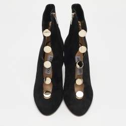 Jimmy Choo Black Suede Loretta Ankle Length Boots 37
