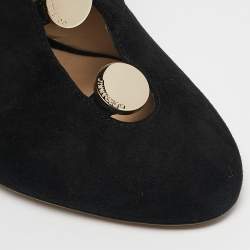 Jimmy Choo Black Suede Loretta Ankle Length Boots 37