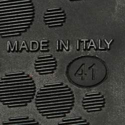 Pre Owned Jimmy Choo Black Patent Leather Buckle Ballet Flats Size 41