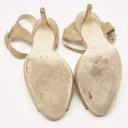 Jimmy Choo Beige Suede Linda Sandals Size 39