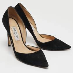 Jimmy Choo Black Suede Addison D'orsay Pumps Size 39