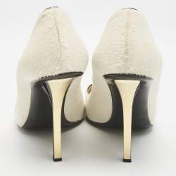Jimmy Choo Cream Calf Hair Romy Pointed Toe Pumps Size 40