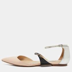 Jimmy Choo Multicolor Leather Pointed Toe Flats Size 39.5