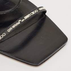Pre Owned Jimmy Choo Black Leather Ankle Strap Sandals Size 39