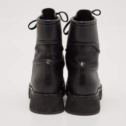 Jimmy Choo Black Leather Crystal Embellished Hadley Ankle Boots Size 39