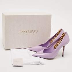 Jimmy Choo Lavender Patent Leather Talura Pumps Size 37