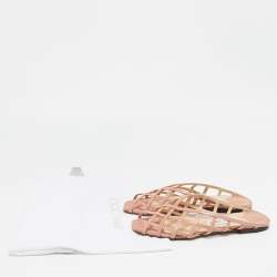 Jimmy Choo Pink Leather Sai Flat Sandals Size 36