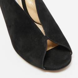 Jimmy Choo Black Suede Slingback Sandals Size 38.5