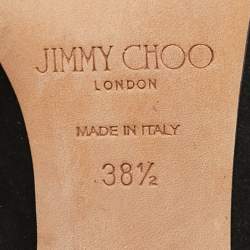 Jimmy Choo Black Suede Slingback Sandals Size 38.5
