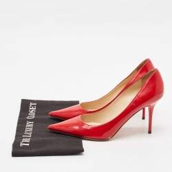 Jimmy Choo Red Patent Leather Romy Pumps Size 40