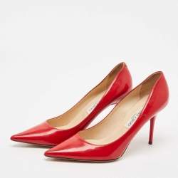 Jimmy Choo Red Patent Leather Romy Pumps Size 40