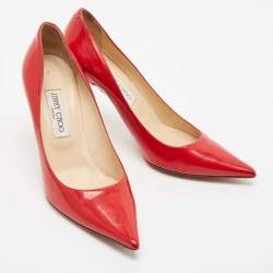 Jimmy Choo Red Patent Leather Romy Pumps Size 40