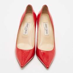 Jimmy Choo Red Patent Leather Romy Pumps Size 40