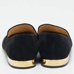 Jimmy Choo Black Suede Slip On Loafers Size 37