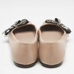 Jimmy Choo Beige Leather Ballet Flats Size 38.5