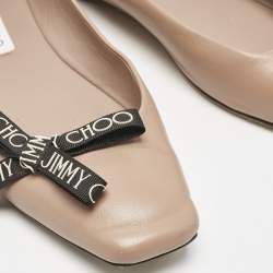Jimmy Choo Beige Leather Ballet Flats Size 38.5